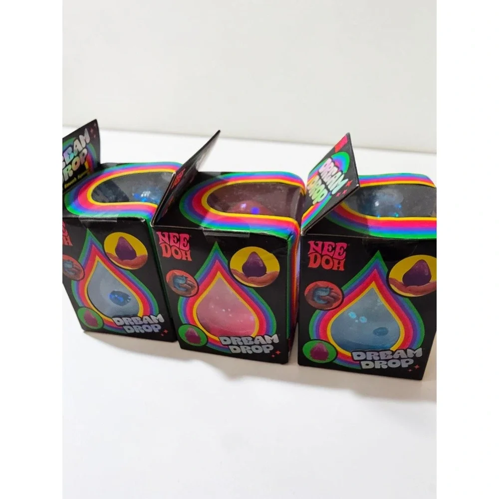 NeeDoh Fidget Toy Lot 6pc Dream Drop Good Vibes Only Heart Viral TikTok Bundle